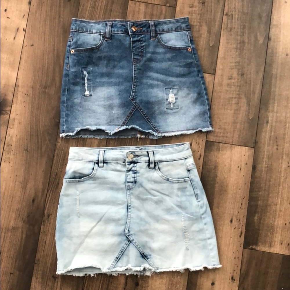 Justice jean skirts w/ built-in shorts
